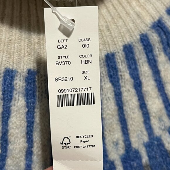 J Crew Womens Fair Isle Merino Wool Alpaca Sweater XL Blue Nordic Supersoft Yarn - Picture 6 of 8